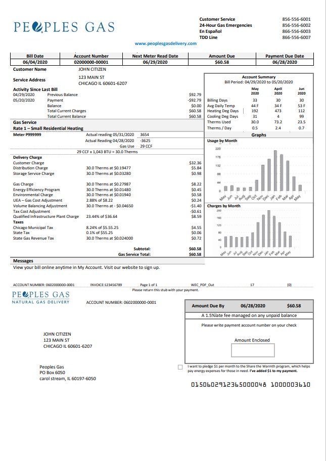  Minol USA business utility bill 
